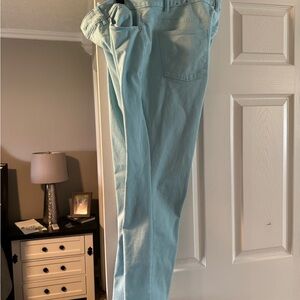 Talbots 16W Light Teal Blue Crop Jeans